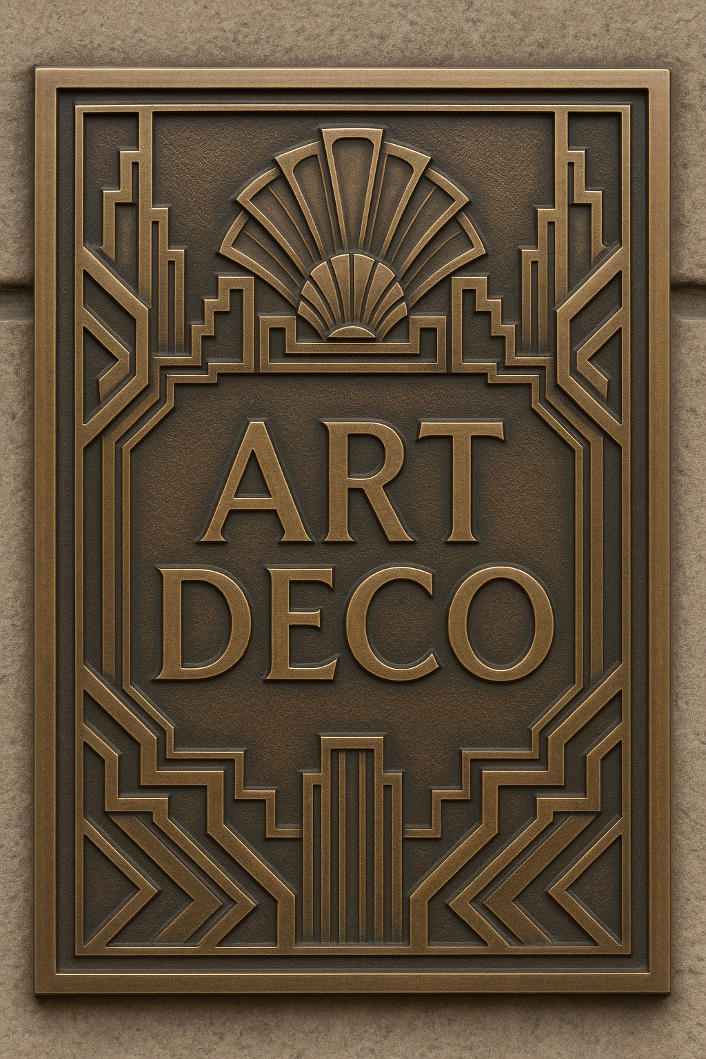 Art Deco Building Plaque